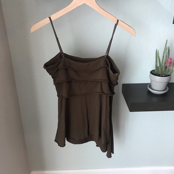 Max Studio Asymmetrical Ruffle Cami - Picture 2 of 3